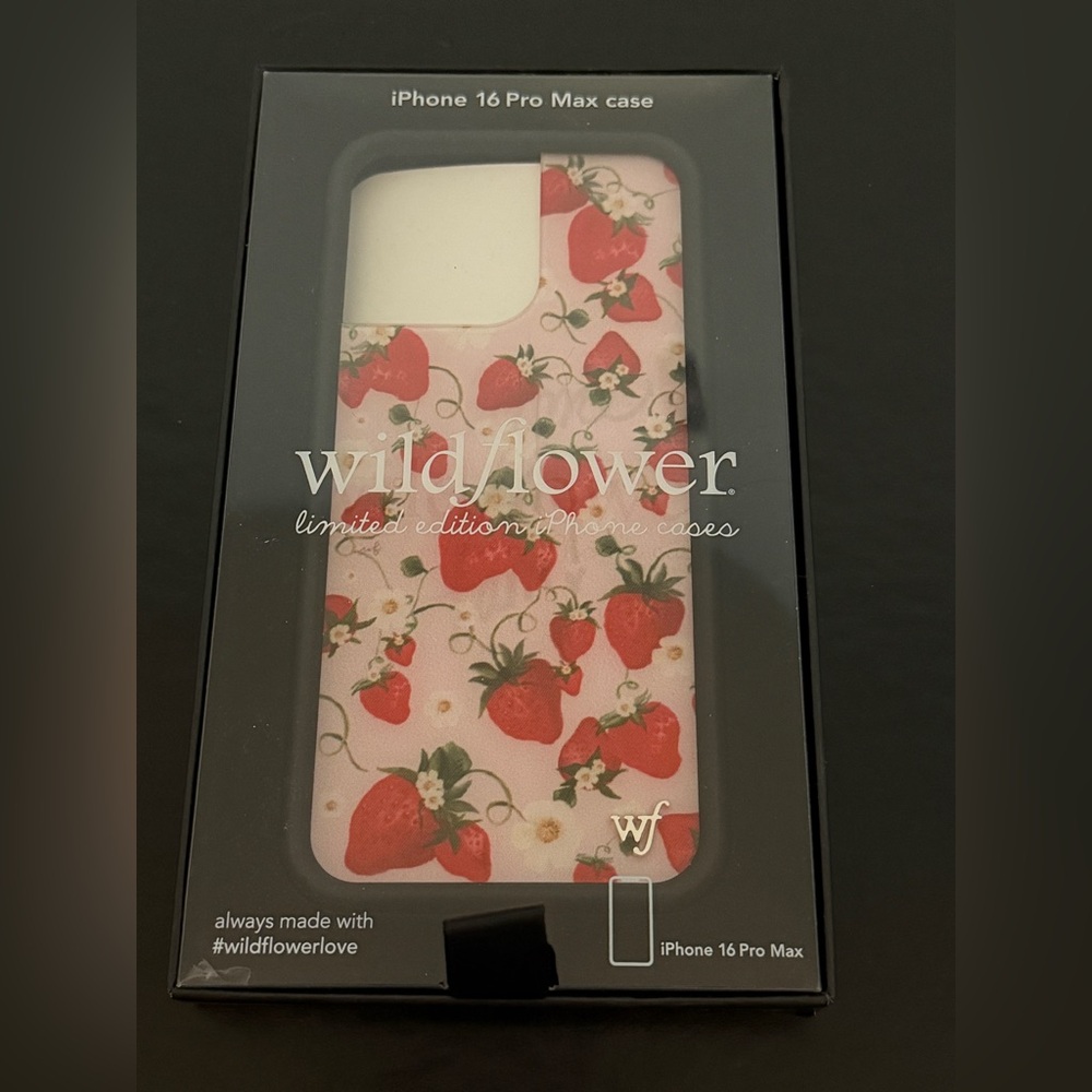 Wildflower iPhone 16 Pro Max Case - Strawberry Fields